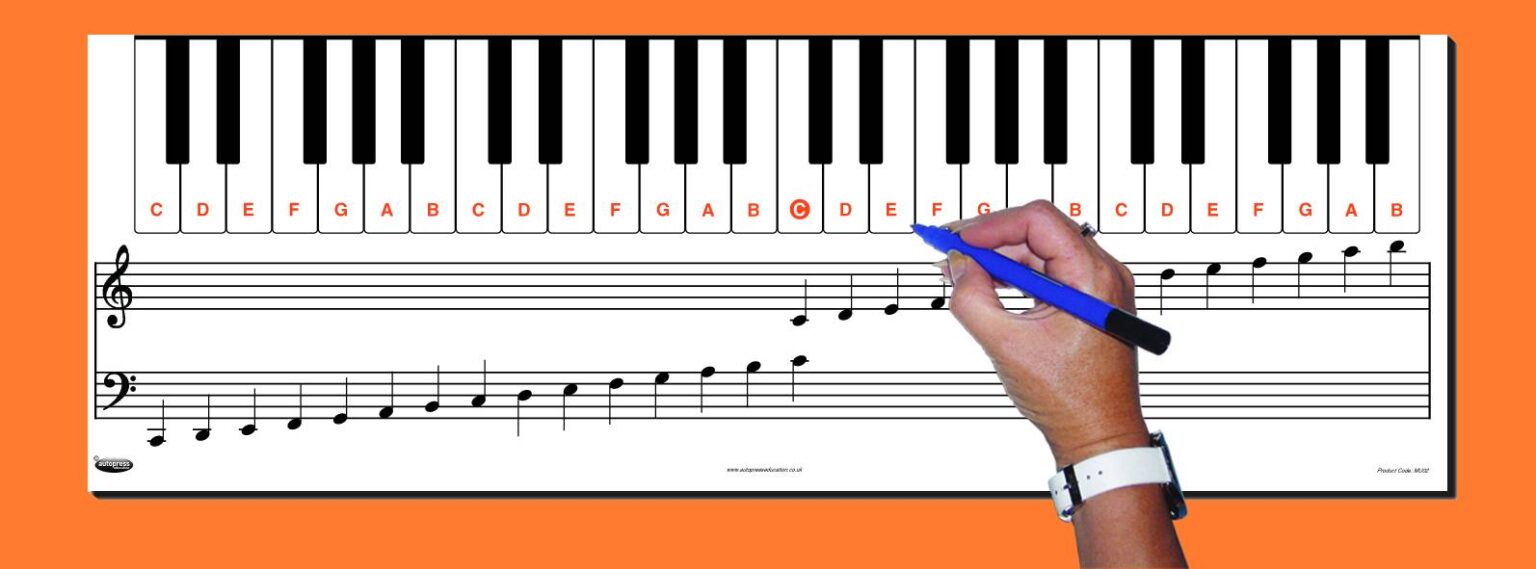 4 OCTAVE KEYBOARD & NOTE CHART WITH FULL SIZE KEYS » Autopress Education