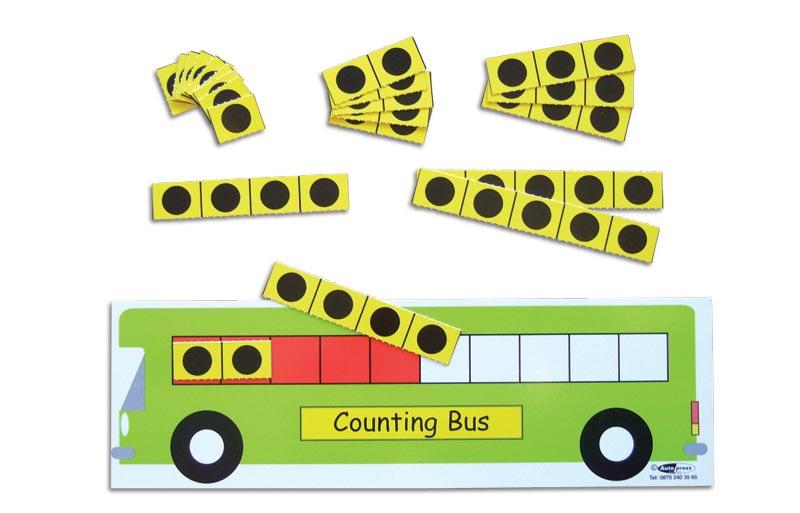 COUNTING BUS SINGLE DECKER SET OF 6 Autopress Education