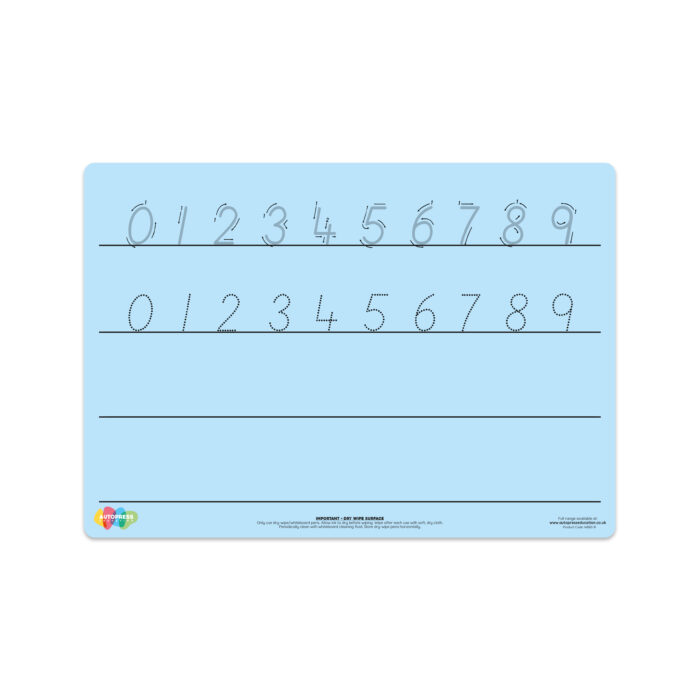 Blue Tinted Number Formation Mat