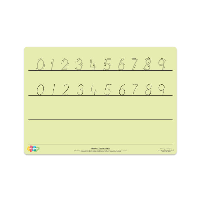 Green Tinted Number Formation Mat